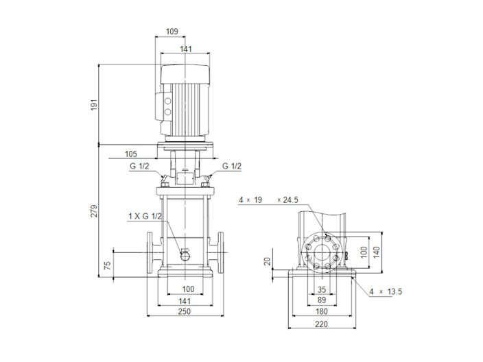 Вертикальний багатоступінчастий насос GRUNDFOS CR 1S-3 (96515649) купити в інтернет-магазині «НасосВДом» Київ Україна