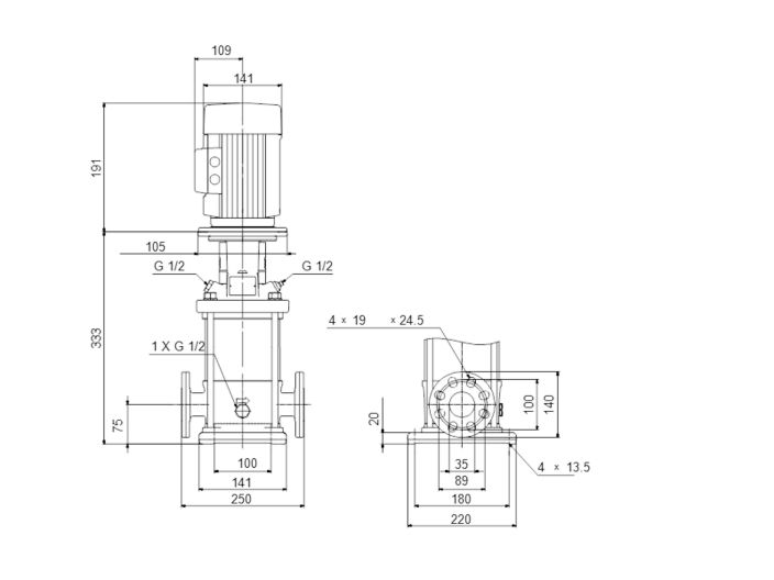 Вертикальний багатоступінчастий насос GRUNDFOS CR1-6 (96516243) купити в інтернет-магазині «НасосВДом» Київ Україна