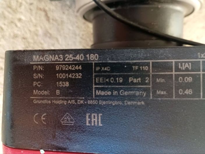 Регульований циркуляційний насос GRUNDFOS MAGNA3 25-40 PN10 97924244 купити в інтернет-магазині «НасосВДом» Київ Україна