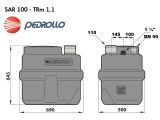 Канализационная насосная станция Pedrollo SAR 100-TRm 1,1 купить в интернет-магазине «НасосВДом» Киев Украина