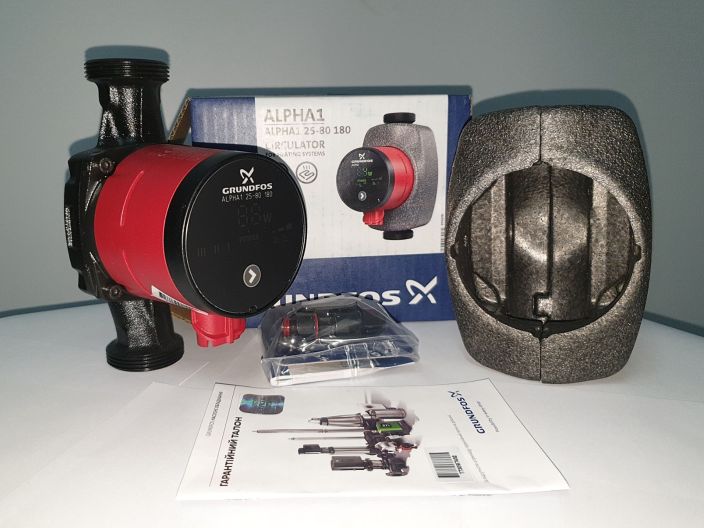 Насос циркуляционный Grundfos ALPHA1 25-80 180 (99199577) купить в интернет-магазине «НасосВДом» Киев Украина