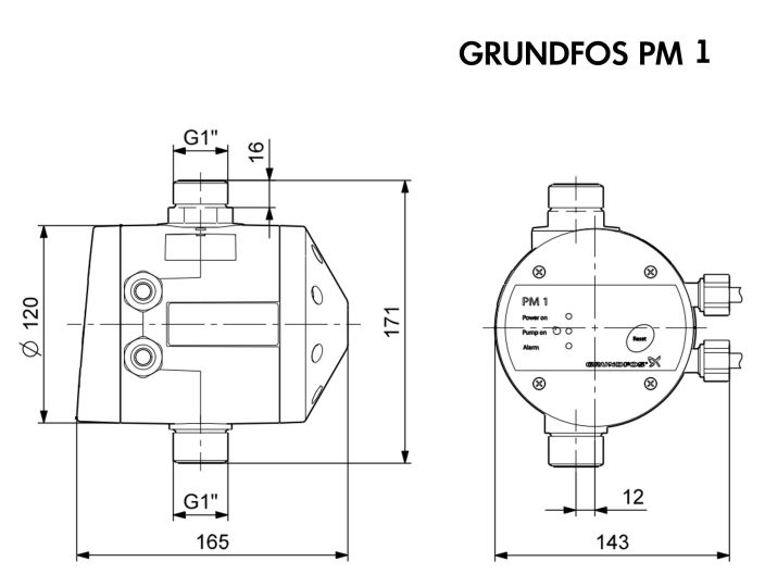 Pressure Manager PM1 15 (96848670) Реле давления с защитой от сухого хода купить в интернет-магазине «НасосВДом» Киев Украина