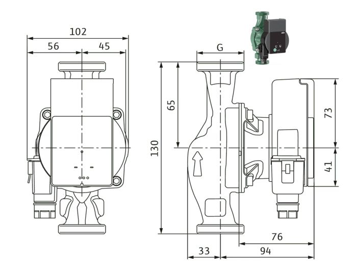 Насос циркуляционный Wilo ATMOS PICO 15/1-6 4232692 купить в интернет-магазине «НасосВДом» Киев Украина