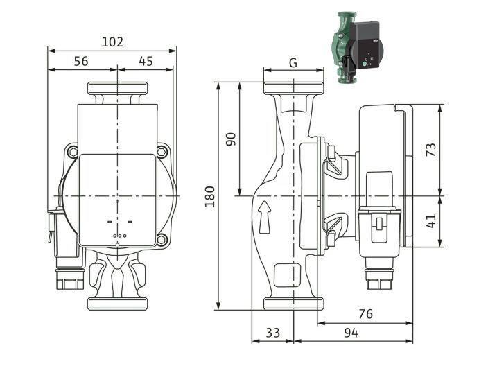 Насос циркуляційний Wilo ATMOS PICO 30/1-8-180 4232697 купити в інтернет-магазині «НасосВДом» Київ Україна