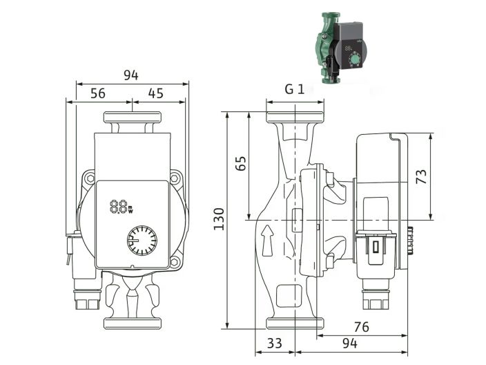 Насос циркуляционный Wilo YONOS PICO1.0 15/1-6 4248081 купить в интернет-магазине «НасосВДом» Киев Украина