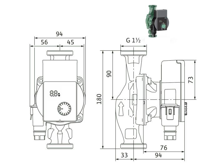 Насос циркуляционный Wilo YONOS PICO1.0 25/1-8 4248086 купить в интернет-магазине «НасосВДом» Киев Украина