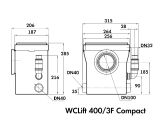 Каналізаційна установка WCLift 400/3F Compact NPO купити в інтернет-магазині «НасосВДом» Київ Україна