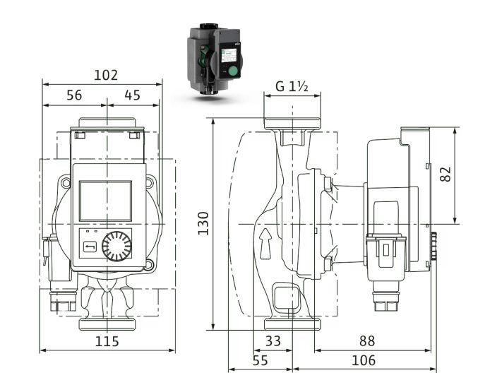 Насос циркуляционный Wilo Stratos PICO 25/0,5-8-130 4244398 купить в интернет-магазине «НасосВДом» Киев Украина