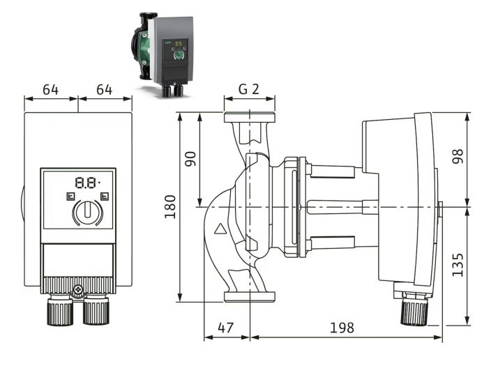 Насос циркуляционный Wilo Yonos MAXO 30/0,5-7 2120642 купить в интернет-магазине «НасосВДом» Киев Украина