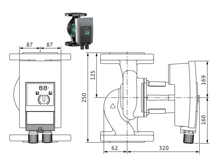 Насос циркуляційний Wilo Yonos MAXO 40/0,5-16 2120648 купити в інтернет-магазині «НасосВДом» Київ Україна
