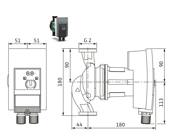 Насос циркуляционный Wilo Yonos MAXO 30/0,5-10 2120643 купить в интернет-магазине «НасосВДом» Киев Украина