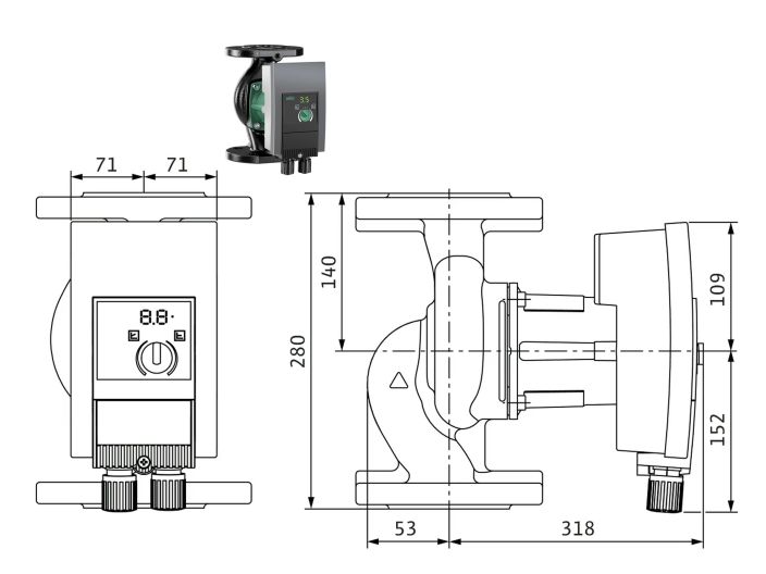 Насос циркуляционный Wilo Yonos MAXO 50/0,5-9 2120650 купить в интернет-магазине «НасосВДом» Киев Украина
