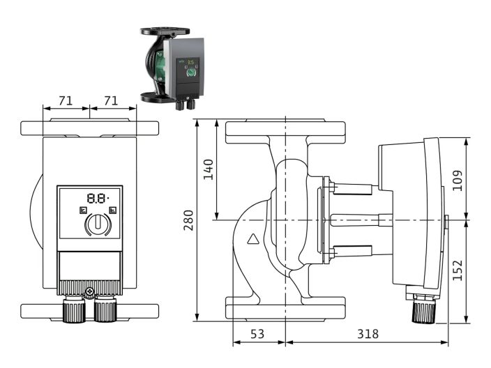 Насос циркуляционный Wilo Yonos MAXO 50/0,5-12 2120651 купить в интернет-магазине «НасосВДом» Киев Украина