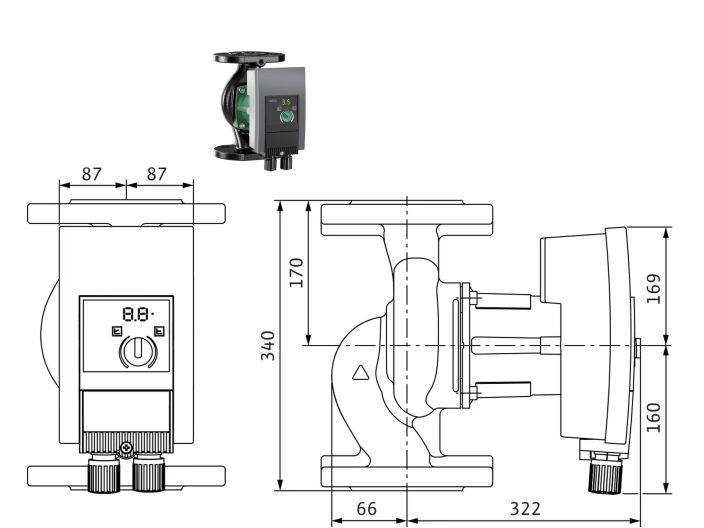 Насос циркуляційний Wilo Yonos MAXO 50/0,5-16 2120652 купити в інтернет-магазині «НасосВДом» Київ Україна