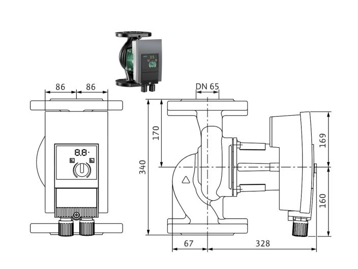 Насос циркуляційний Wilo Yonos MAXO 65/0,5-12 2120654 купити в інтернет-магазині «НасосВДом» Київ Україна
