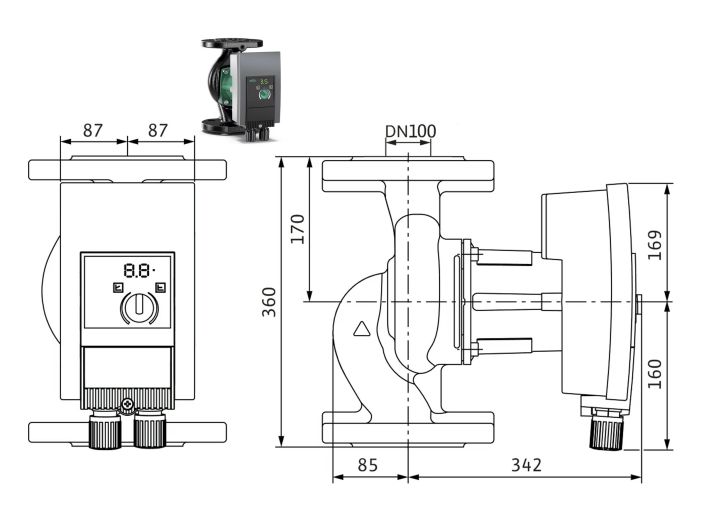 Насос циркуляційний Wilo Yonos MAXO 100/0,5-12 PN6 2120660 купити в інтернет-магазині «НасосВДом» Київ Україна