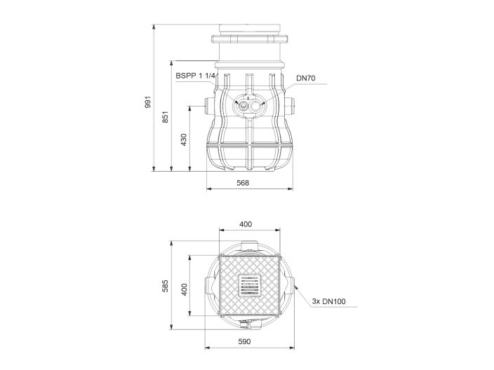 Каналізаційна станція Grundfos LIFTAWAY B120-1 для UNILIFT KP (92613179) купити в інтернет-магазині «НасосВДом» Київ Україна