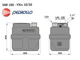 Канализационная насосная станция Pedrollo SAR 100 VXm 10/50 KSF10SGV91D0A1U купить в интернет-магазине «НасосВДом» Киев Украина