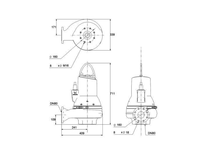 Насос Grundfos SLV.80.80.15.4.50D.C (98624694) купити в інтернет-магазині «НасосВДом» Київ Україна