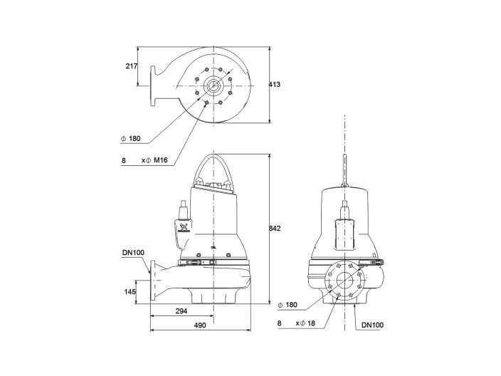 Насос Grundfos SLV.100.100.75.4.51D.C (98624704) купити в інтернет-магазині «НасосВДом» Київ Україна