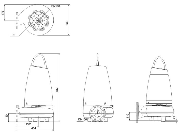 Канализационный насос Grundfos SE1.80.100.15.4.50D.B (96048005) купить в интернет-магазине «НасосВДом» Киев Украина