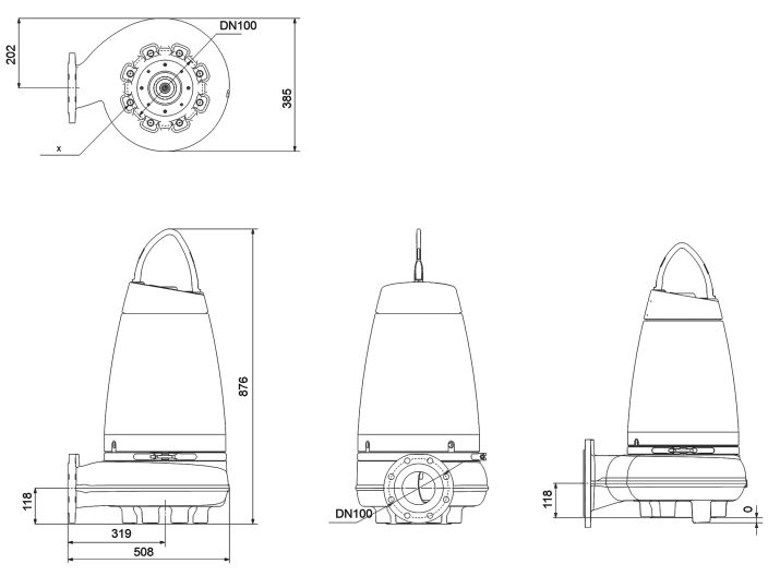 Канализационный насос Grundfos SE1.80.100.30.4.50D.B (96048037) купить в интернет-магазине «НасосВДом» Киев Украина