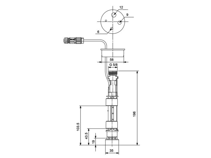 Донный клапан Grundfos FV-2L-G5/8 PV/T/C U2 98070969 купить в интернет-магазине «НасосВДом» Киев Украина