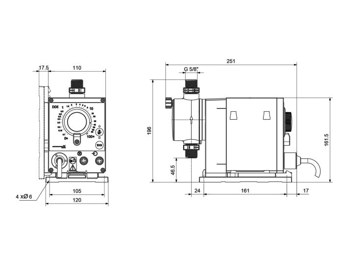 Дозувальний насос Grundfos DDE 6-10 P-PP/E/C-X-31U2U2FG (97720949) купити в інтернет-магазині «НасосВДом» Київ Україна