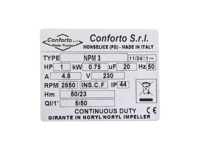 Насос самовсмоктуючий поверхневий Conforto NPM 3