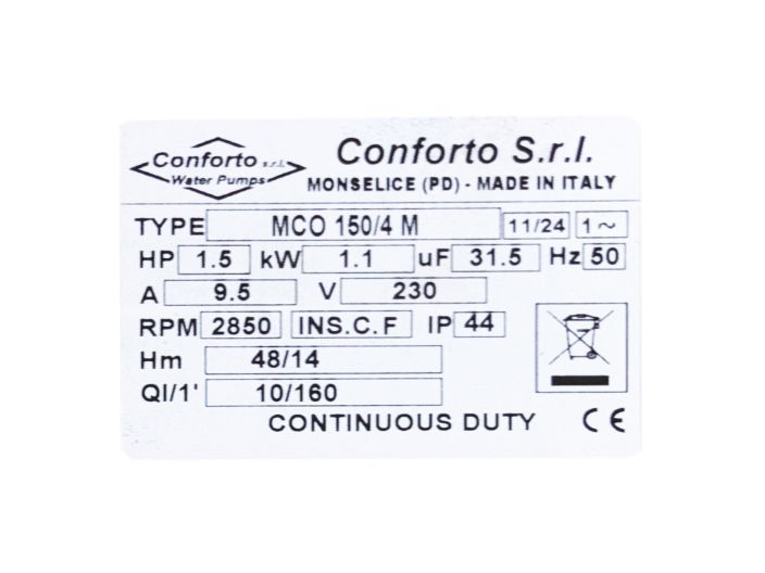 Насосная станция Conforto BS MCO 150/4 – 150 от НасосВДом