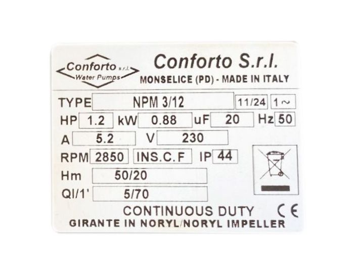 Насосная станция Conforto BS NPM 3/12 - 50