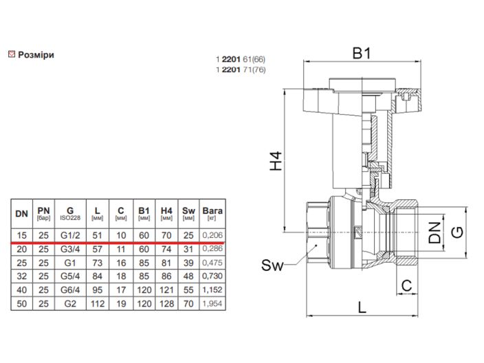 Кран кульовий DN15 (1/2") ВВ з Т-подібною рукояткою та термометром купити в інтернет-магазині «НасосВДом» Київ Україна
