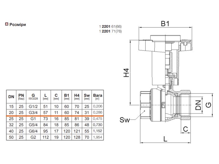 Кран шаровой DN20 (3/4") ВВ с Т-образной рукояткой и термометром купить в интернет-магазине «НасосВДом» Киев Украина