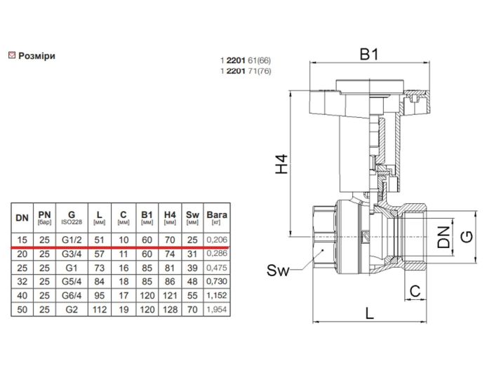 Кран кульовий DN15 (1/2") ВВ з Т-подібною рукояткою та термометром купити в інтернет-магазині «НасосВДом» Київ Україна