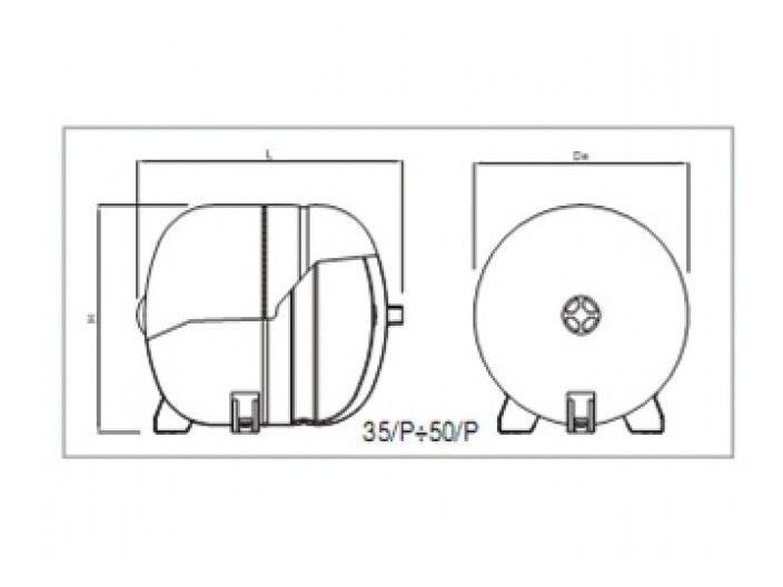 Бак розширювальний для опалення Elbi ERCE-35/p на ніжках купити в інтернет-магазині «НасосВДом» Київ Україна