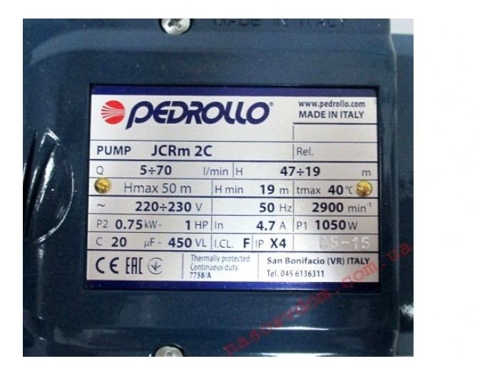 Насосная станция Pedrollo JCRm 2C/24 купить в интернет-магазине «НасосВДом» Киев Украина