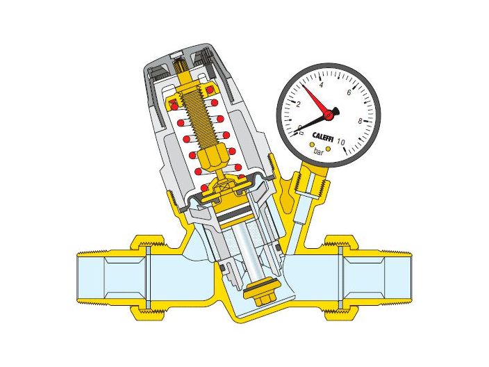 Редуктор давления 2 НР со шкалой CALEFFI 535090 купить в интернет-магазине «НасосВДом» Киев Украина