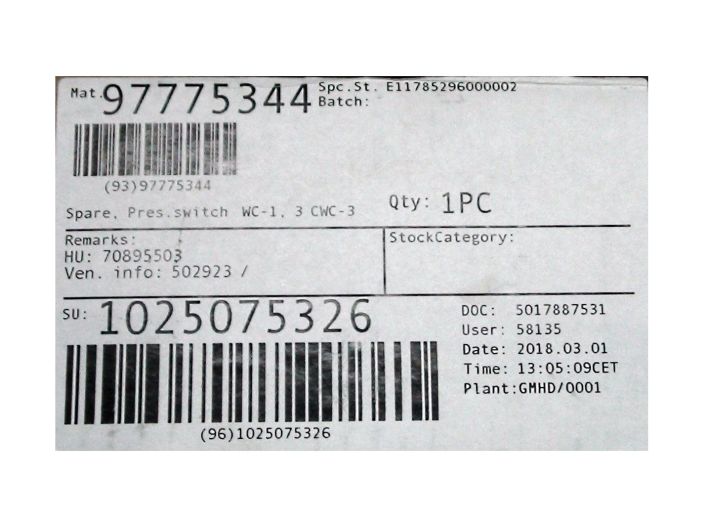 Датчик тиску Sololift2 WC-1,3 CWC-3 арт. 97775344 купити в інтернет-магазині «НасосВДом» Київ Україна