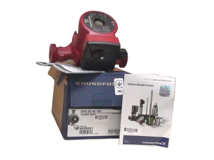 Циркуляционный насос Grundfos UPS 25-40 180 (99309921) купить в интернет-магазине «НасосВДом» Киев Украина
