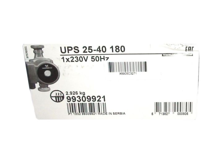 Циркуляційний насос Grundfos UPS 25-40 180 (99309921) купити в інтернет-магазині «НасосВДом» Київ Україна