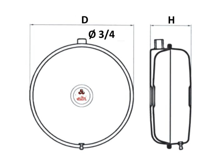 Бак розширювальний для опалення Elbi ERP 320/12 купити в інтернет-магазині «НасосВДом» Київ Україна