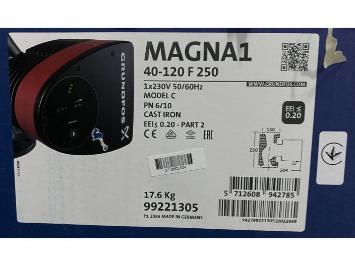 Регулируемый циркуляционный насос GRUNDFOS MAGNA1 40-120 F 99221305 купить в интернет-магазине «НасосВДом» Киев Украина